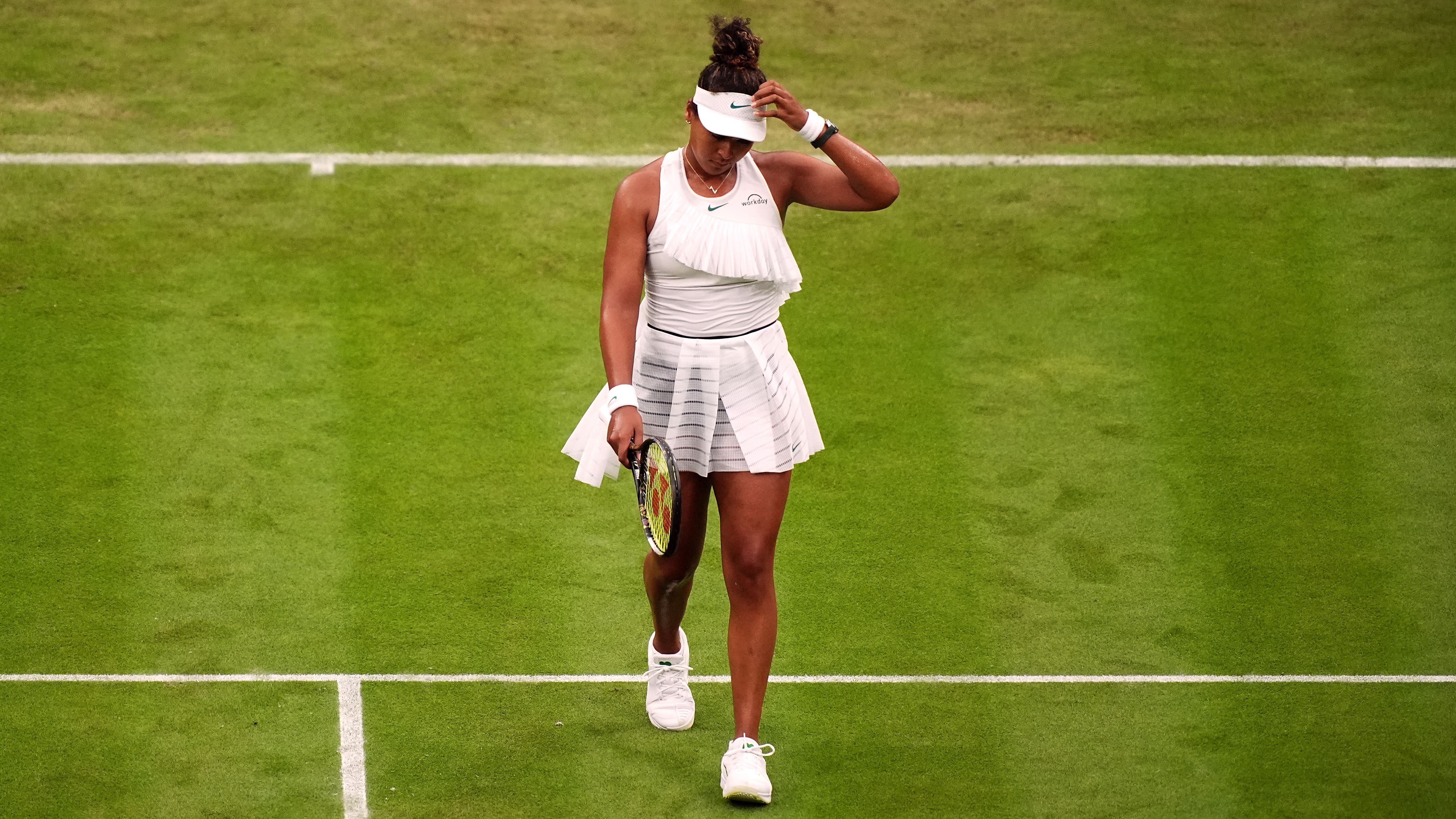 Naomi Osaka’s Wimbledon return abruptly halted by Emma Navarro