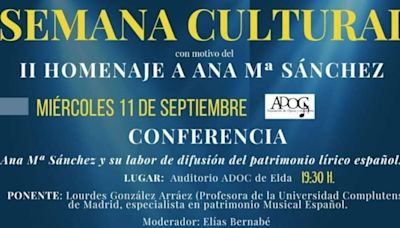 Homenaje a la soprano Ana María Sánchez con gala lírica, mesa redonda y conferencia