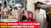 Nysa Devgan declines mask removal | Vicky Kaushal surprises fans at cinema