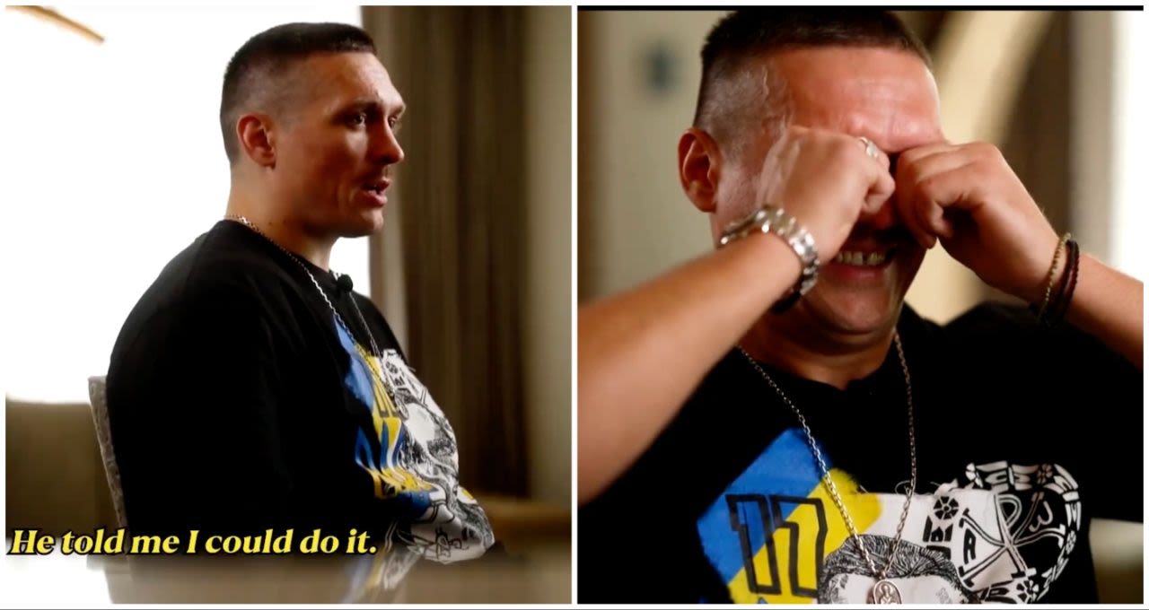 Oleksandr Usyk broke down when explaining how the loss of his father affects him before fights