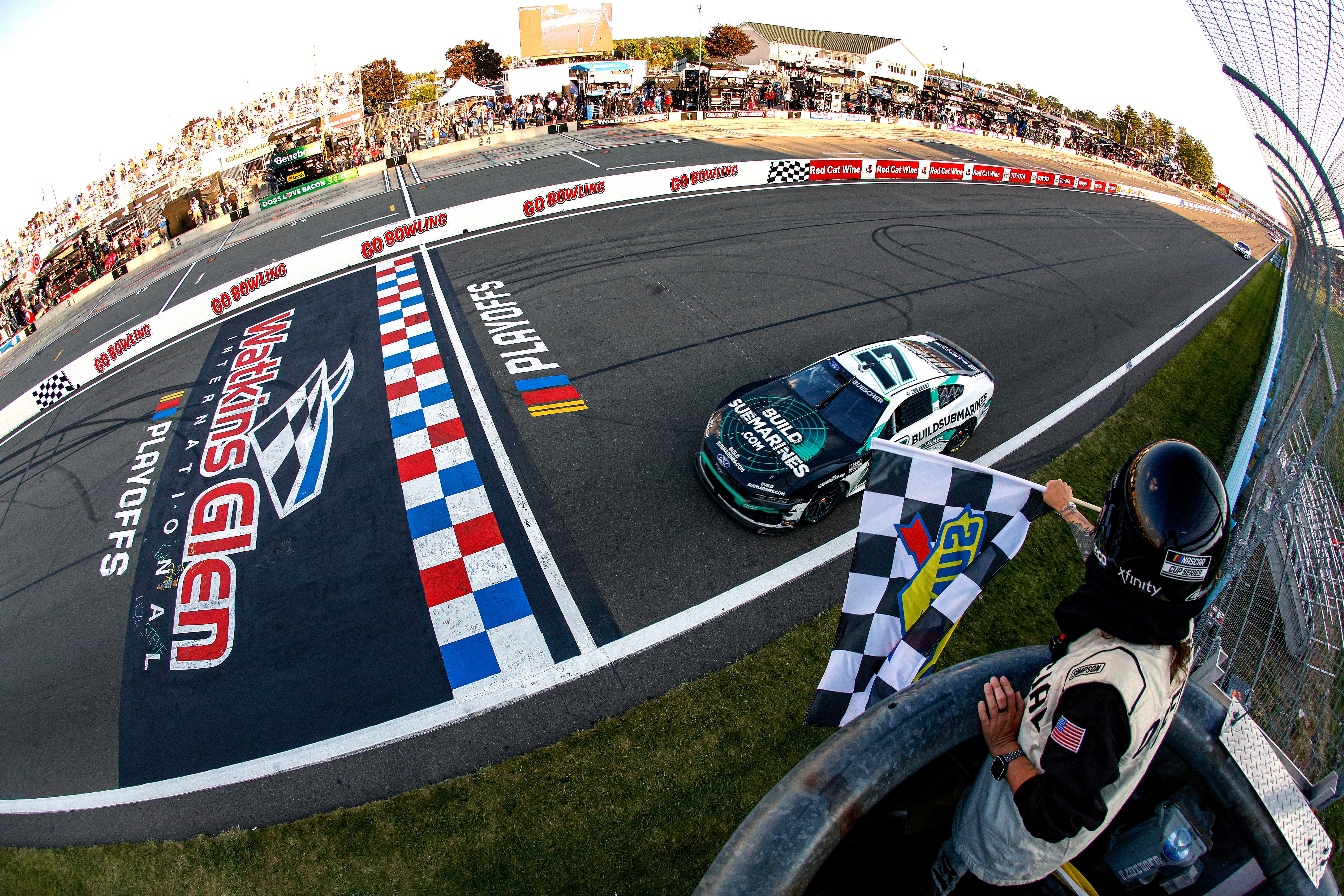 NASCAR playoff race at Watkins Glen: Chris Buescher wins in OT after last-lap pass