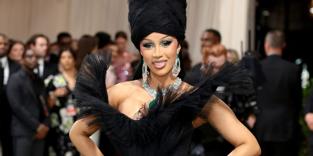 Cardi B Shuts Down Met Gala Red Carpet With Massive Unfurling Gown