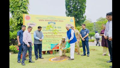 Administrator flags off vehicles to distribute free saplings in Chandigarh
