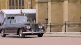 King Charles III leaves Windsor Castle after Queen Elizabeth II lowered into Royal Vault