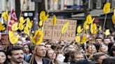 French protesters turn out to oppose far-right shift ahead of snap election