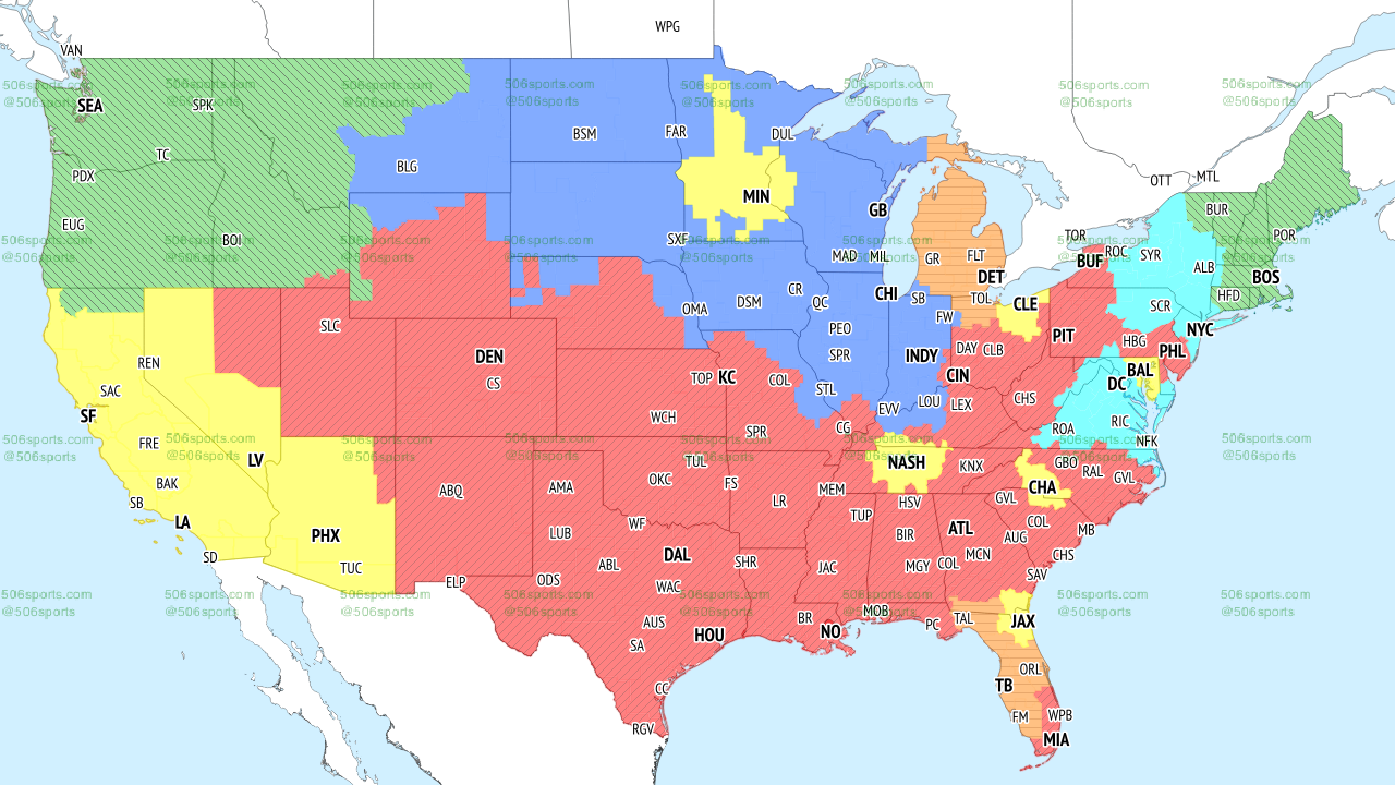 NFL Week 2 TV coverage maps