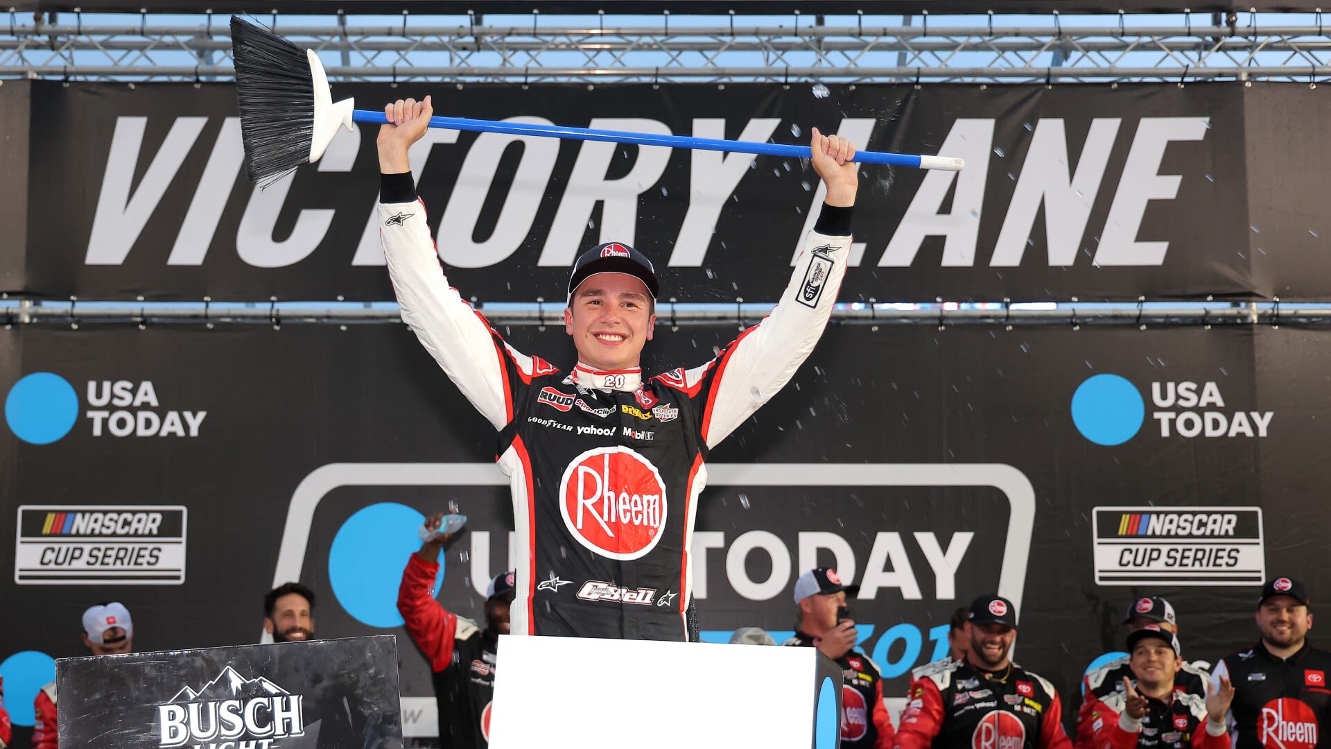 Race results: Christopher Bell wins in overtime on wet weather tires to sweep New Hampshire