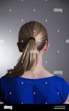 Back Of Young Womans Head Stock Photo - Alamy