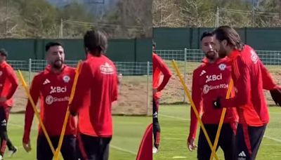 “Habla español, conche...’’: el tirón de orejas de Mauricio Isla a Ben Brereton en entrenamiento