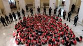 'Stop bombing Gaza': Crowds converge on Capitol protesting Netanyahu address