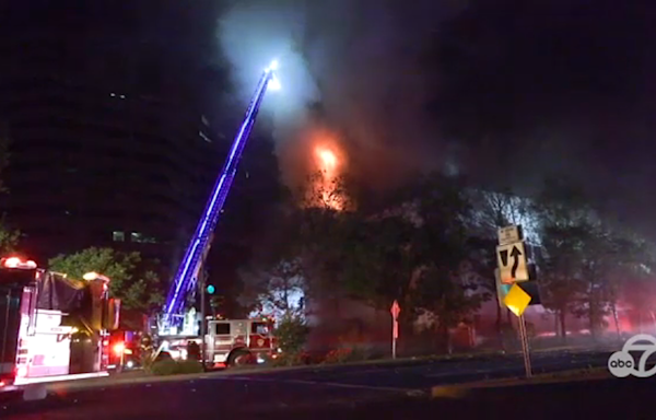 Large fire in Concord burns vacant commercial building near BART station, officials say