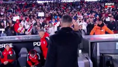 La reacción de los hinchas de River con Martín Demichelis en el partido con Tigre