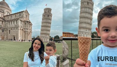 La Nación / Las creativas fotos del hijo de Miguel Almirón en la Torre de Pisa