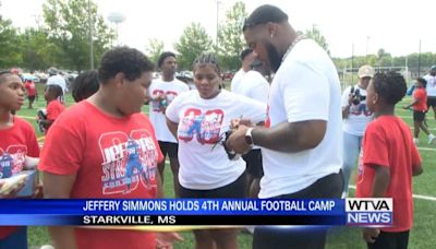 Former Mississippi State Bulldog Jeffery Simmons holds 4th annual football camp