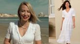 Laura Hamilton's white dress is perfect for summer beach holidays