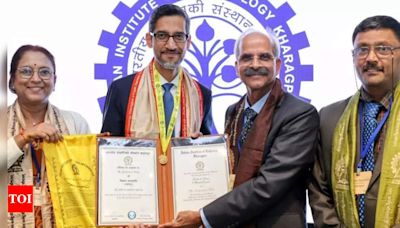 Google CEO Sundar Pichai honored with Doctorate by IIT-Kharagpur | - Times of India