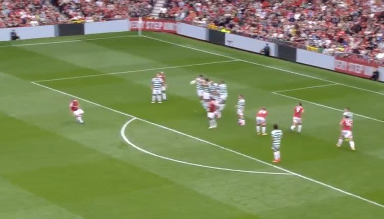 Video: Wayne Rooney scores sensational free-kick against Celtic Legends