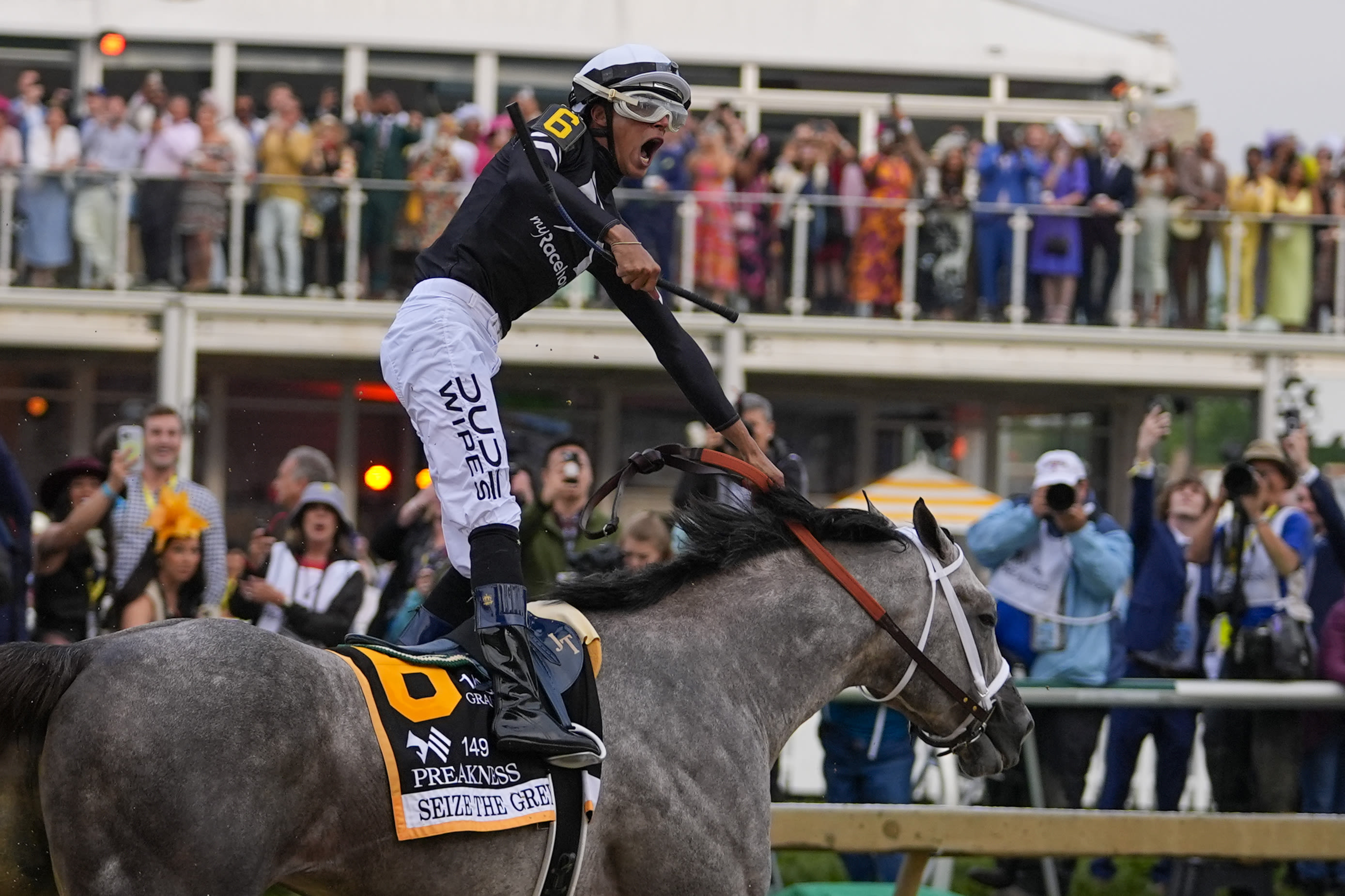 Jaime Torres wins the Preakness with Seize the Grey 2 years after starting to ride horses