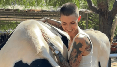 Actress Ruby Rose Visits The Gentle Barn and Instantly Falls in Love