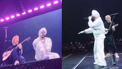 Ed Sheeran joins Diljit Dosanjh at his concert in Birmingham as he ‘returns the favour’. Watch