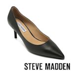 STEVE MADDEN-KATE 素面真皮尖頭高跟鞋-黑色