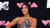 Cardi B wears dress made entirely of hair clips on 2023 VMAs red carpet