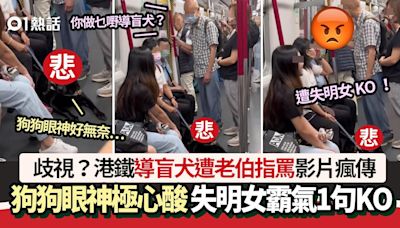 港鐵導盲犬遭老伯指罵片瘋傳！狗狗眼神極心酸… 失明女霸氣1句KO