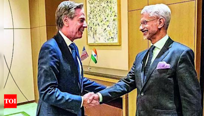 Eye on China, EAM Jaishankar & Antony Blinken hold talks before Quad meet | India News - Times of India