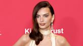 EmRata's plunging gold gown is best described as melted butter