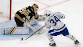 Auston Matthews scores as Maple Leafs beat Bruins 3-2 to tie their series at 1 game apiece