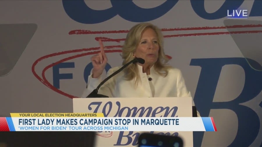 First Lady begins ‘Women for Biden’ tour of Michigan in Marquette