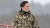 Kate Middleton Bundled Up in the Biggest Camouflage Coat and Cozy Snow Boots to Visit the Irish Guards