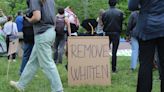 Hundreds gather for IU faculty-led protest calling for Whitten, Shrivastav's resignations