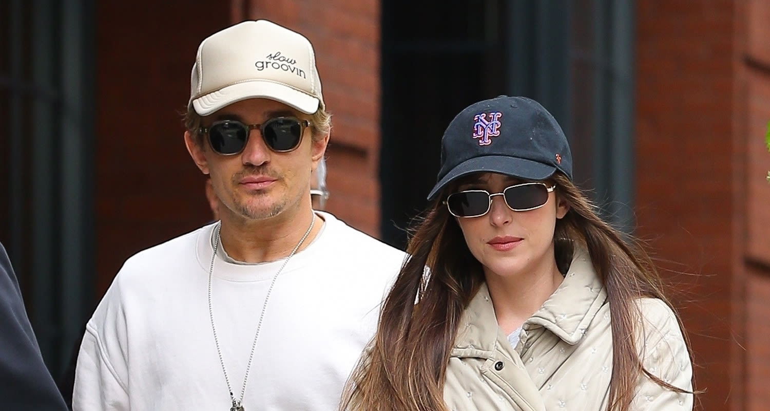 Dakota Johnson Gets Visit from Brother Jesse on Set of ‘Materialists’ in NYC