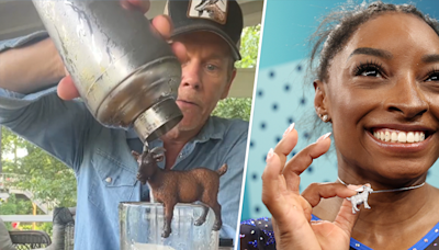 Kevin Bacon makes Simone Biles-inspired cocktail that has spot-on 'secret ingredient'