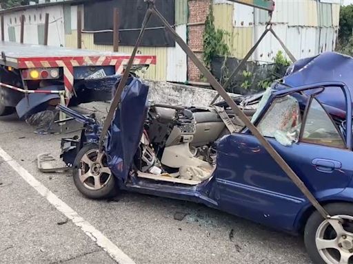 台1線死亡車禍！苗栗男詭異偏移衝撞路邊車 妻子得知腿軟抱頭痛哭