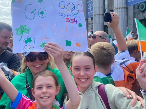 Crowds greet Team Ireland Olympians in Dublin