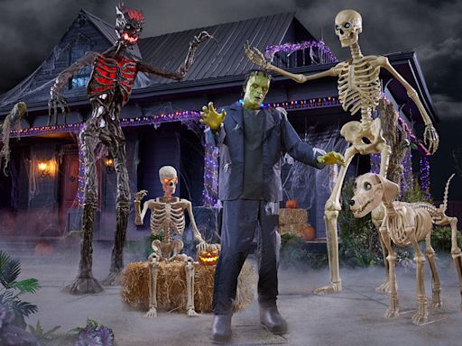 Home Depot just released its 2024 Halloween decoration collection, complete with a 7-foot skeleton dog