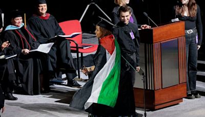 Campus protests over Israel-Hamas war scaled down during US commencement exercises