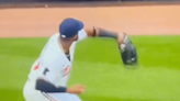 Twins outfielder Willi Castro furiously threw the ball out of the stadium after a run scored when he lost track of the outs