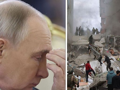 Bungling Putin carpet-bombs Russia by 'dropping five huge explosives'