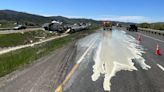 Milk spills onto I-80 in Summit County after semi-truck rollover hospitalizes driver