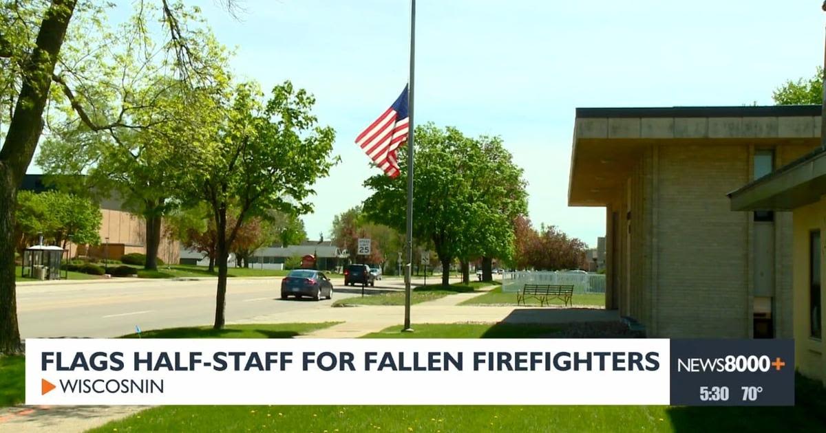 Flags Half-Staff for Fallen Firefighters