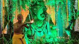 Vinayaka idol made of betel leaves catches the public gaze