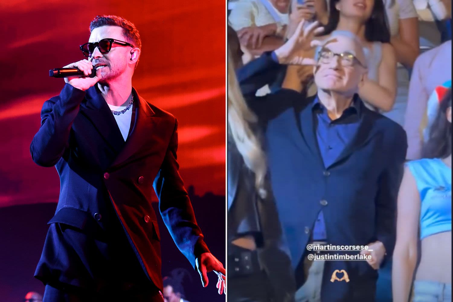 See Martin Scorsese stand up at Justin Timberlake concert: 'The G.O.A.T. came to see me'