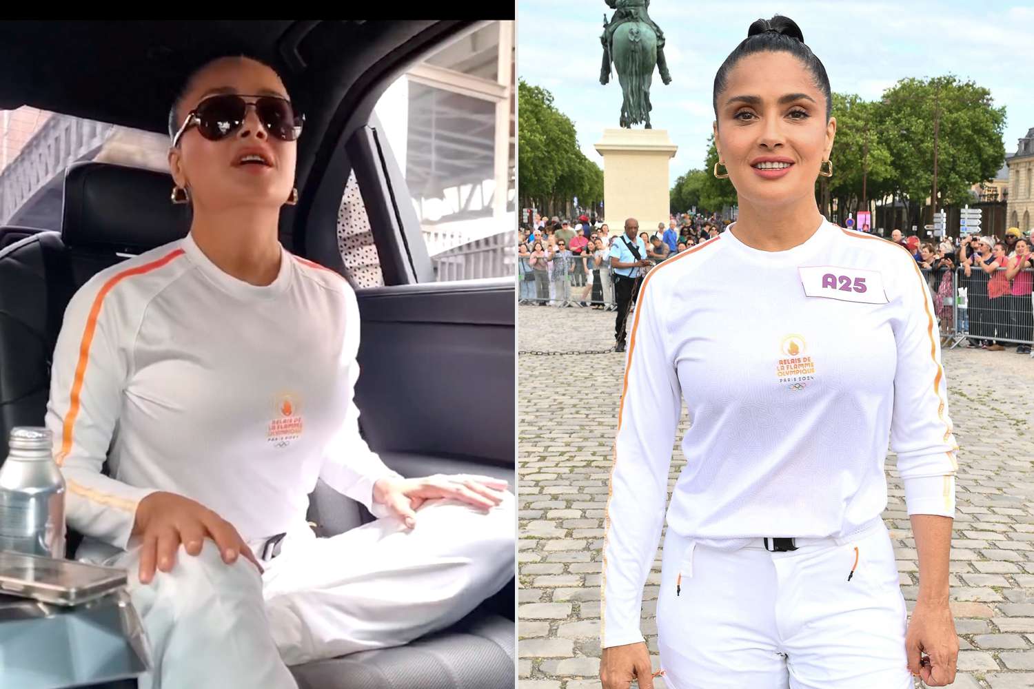 Salma Hayek Listens to Eminem's 'Lose Yourself' to Prepare for Paris Olympics Torch Relay: 'Feeling the Excitement'