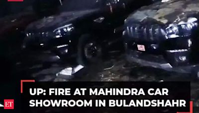 Massive fire breaks out at Mahindra car showroom in Bulandshahr, several luxury cars destroyed