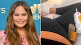 Pregnant Chrissy Teigen Calls Her Cravings 'Comical at This Point' as She Eats Squeezable Cheese