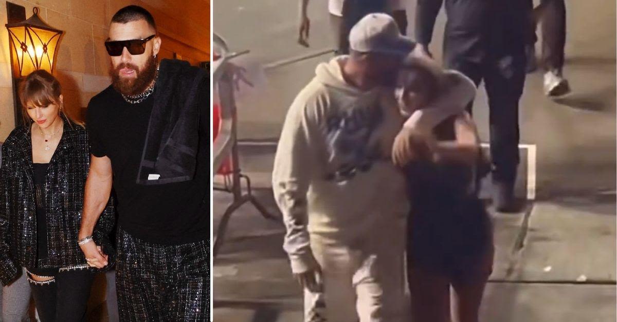 'I Love Their Love': Taylor Swift Fans Gush Over Adorable Clip of Travis Kelce Kissing Pop Star on the Forehead...