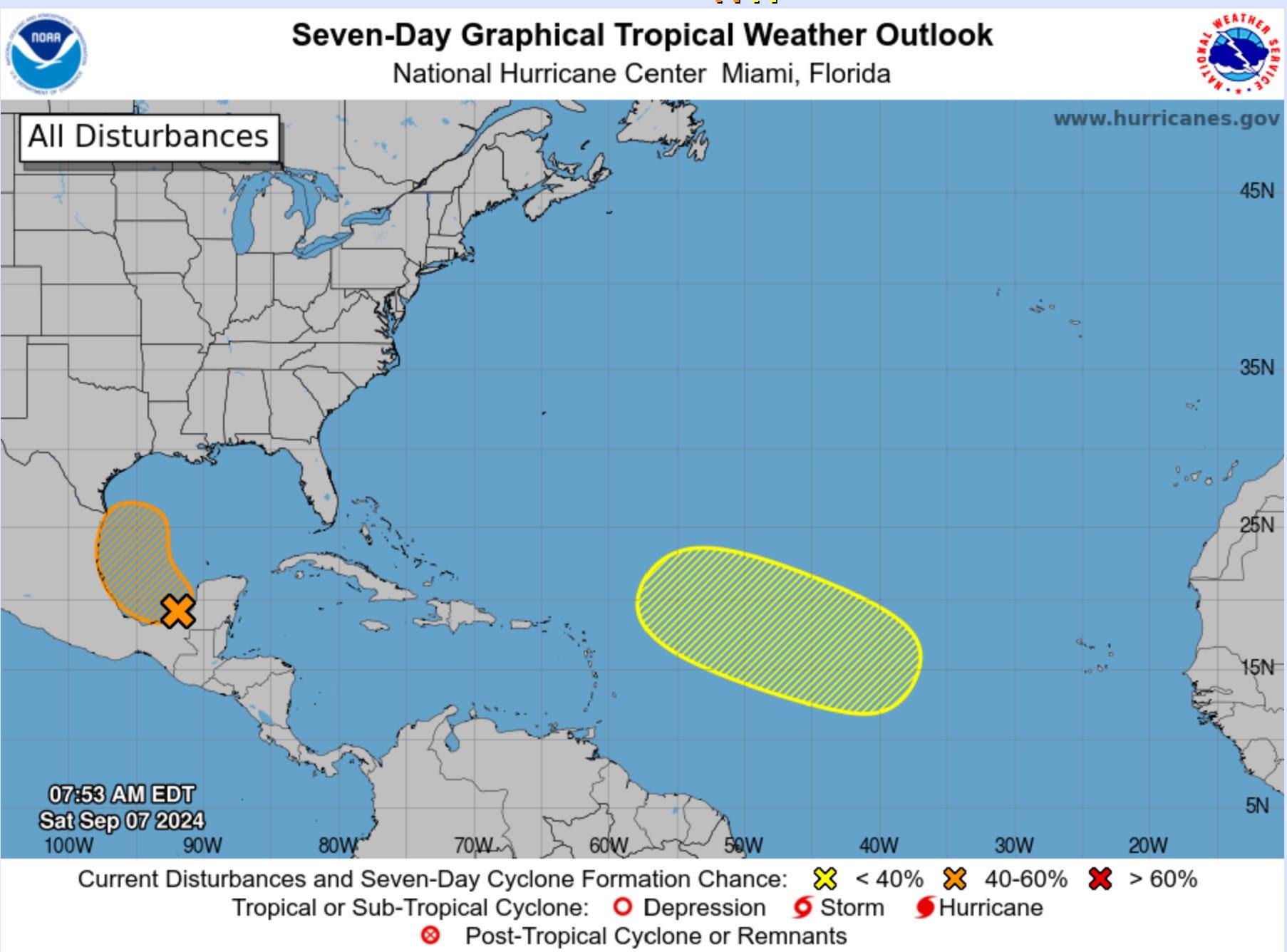 Storm tracker: NHC tracking 2 Atlantic tropical waves, one could bring rain to US